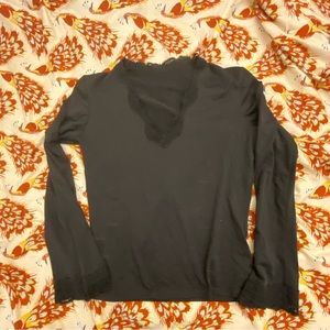 Goth Lace V Neck Top